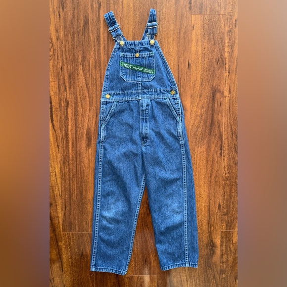 Vintage Key Imperial Kids Denim Overalls Size 6 Made in USA 100% Cotton Workwear - Picture 1 of 8